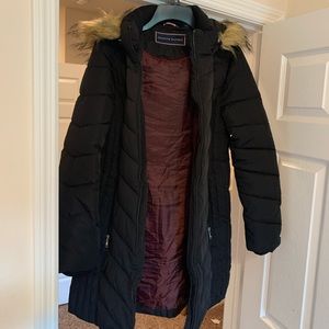 Long puffer and mini backpack both Tommy Hilfiger